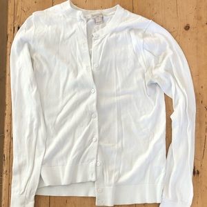White J Crew long sleeve cardigan